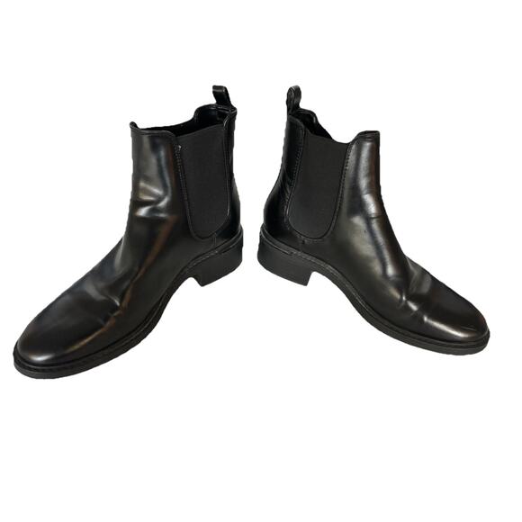 Zara Women's Boots Black EUC Chelsea Ankle Bootie EU Size 38 US 7.5–8 - Picture 3 of 15